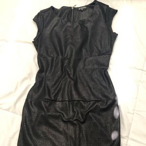 Leather look party dress